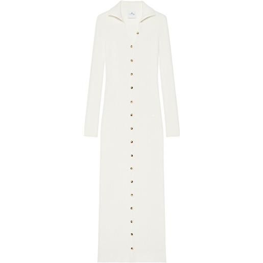 Courrèges abito a coste - bianco