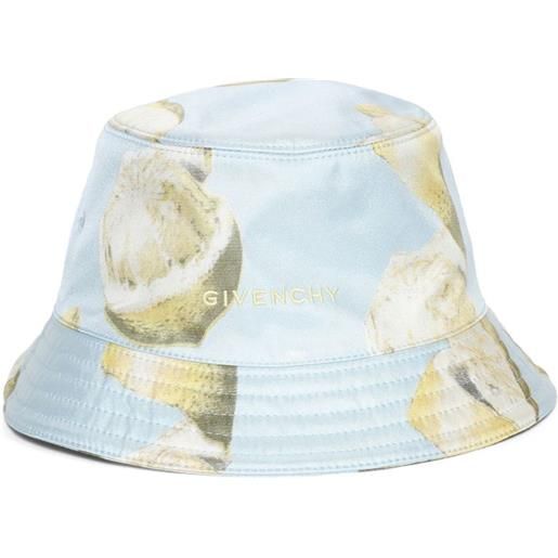 Givenchy cappello bucket con stampa - blu