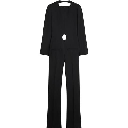 Courrèges tuta intera con scollatura posteriore - nero