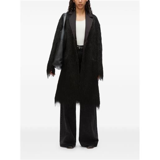 3.1 Phillip Lim cappotto stile smoking con frange - marrone