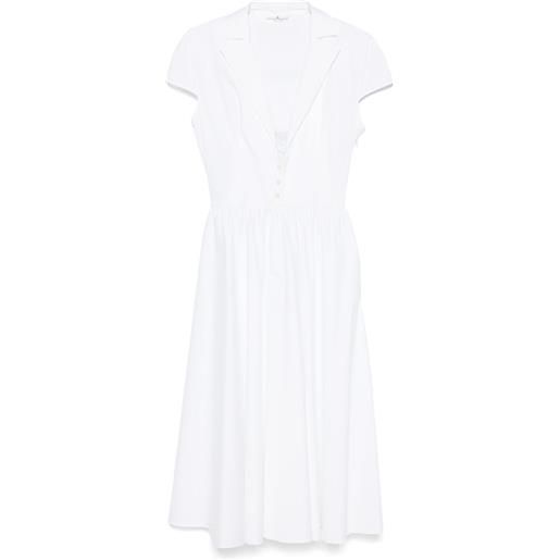Ermanno Scervino abito midi in popeline - bianco