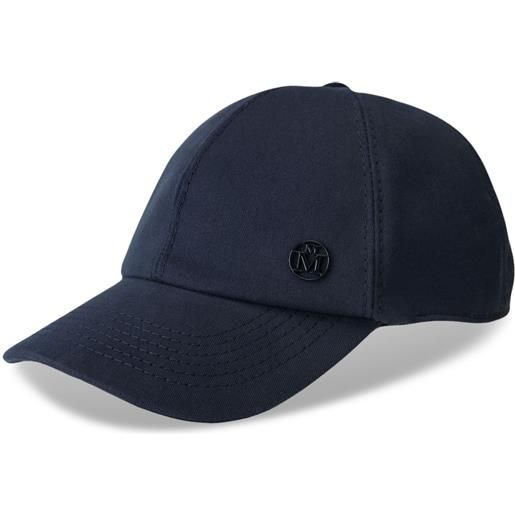 Maison Michel cappello da baseball tiger con placca logo - blu