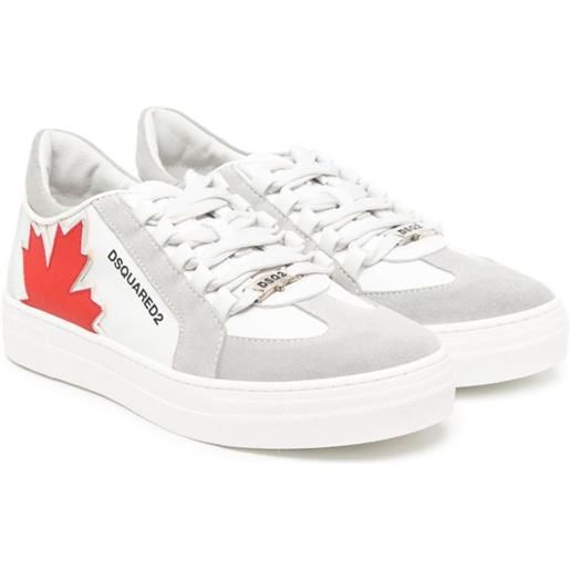 DSQUARED2 KIDS sneakers con inserti a contrasto - bianco