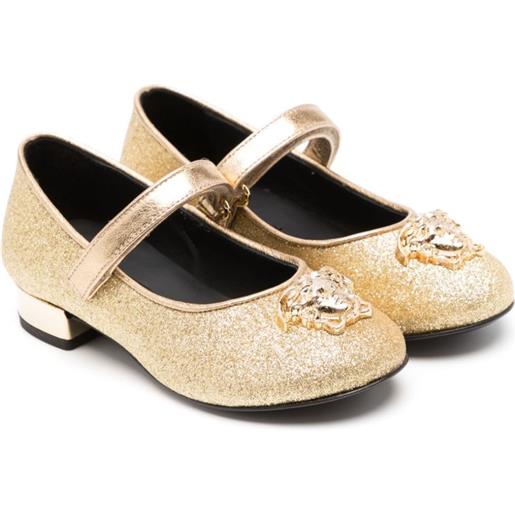 Versace Kids ballerine con applicazione medusa - oro