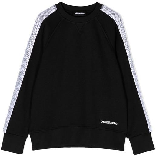 DSQUARED2 KIDS felpa a girocollo con stampa - nero