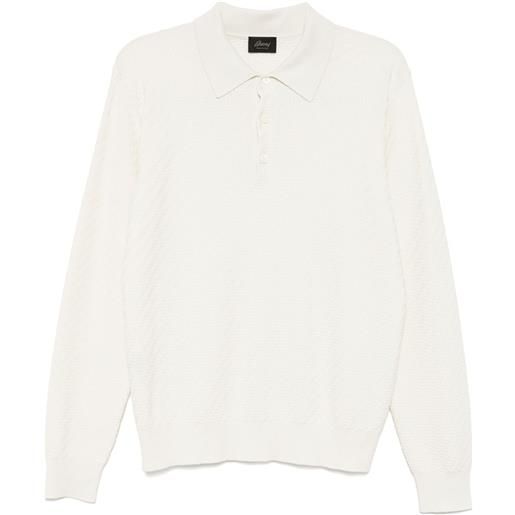 Brioni polo trama - toni neutri