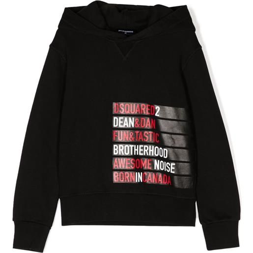 DSQUARED2 KIDS felpa con cappuccio - nero