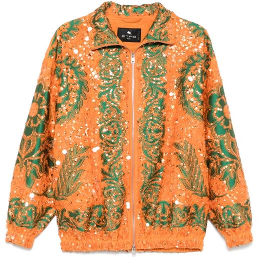 ETRO bomber con paillettes - arancione