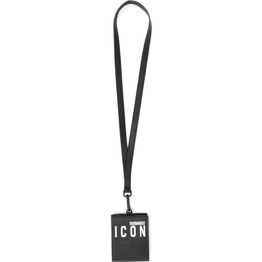 DSQUARED2 portafoglio con stampa icon - nero