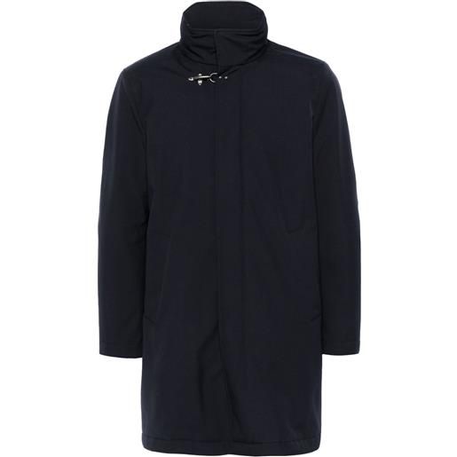 Fay cappotto con fibbia gancini - blu