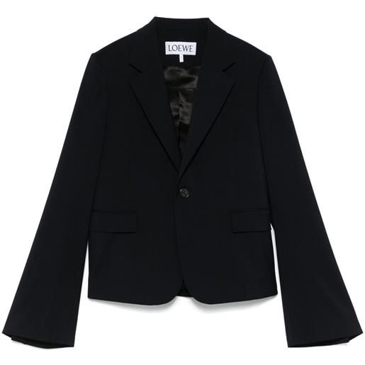 LOEWE blazer in lana - blu