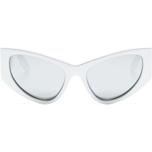 Balenciaga Eyewear occhiali da sole con stampa - argento