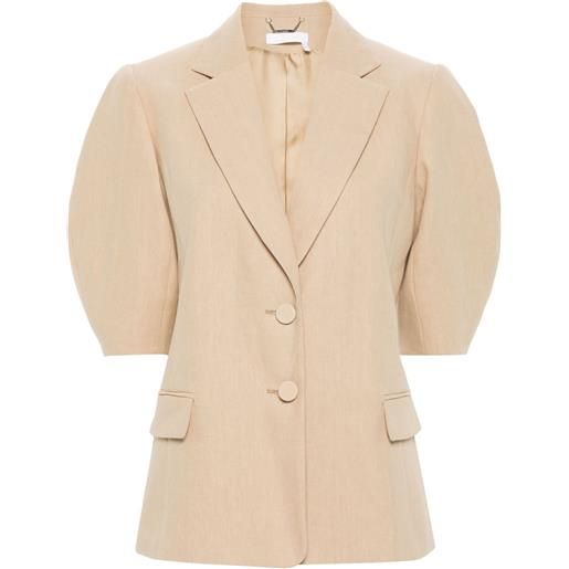 Chloé giacca con maniche a palloncino - toni neutri