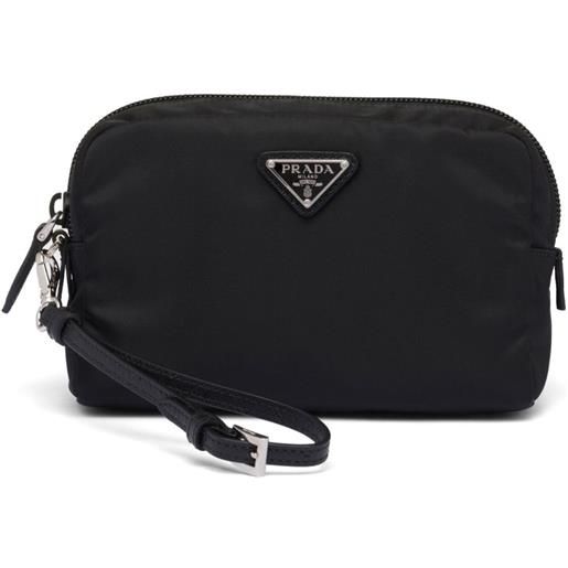 Prada pouch re-nylon con zip - nero