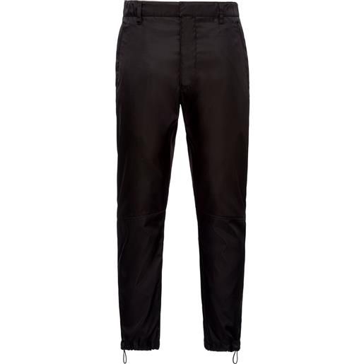 Prada pantaloni crop re-nylon - nero