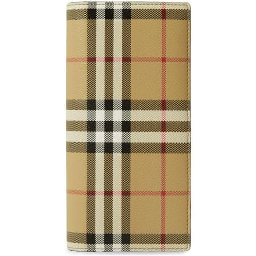 Burberry portafoglio a quadri - marrone