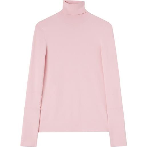 Jil Sander maglione a coste a collo alto - rosa