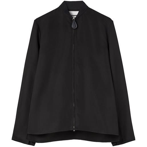 Jil Sander camicia con zip - nero
