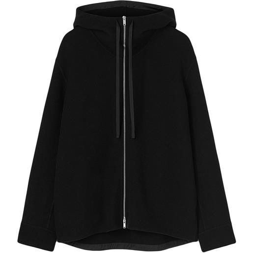 Jil Sander giacca con cappuccio - nero