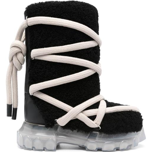 Rick Owens stivali lunar tractor - nero