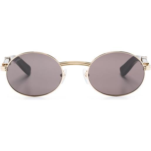 Cartier Eyewear occhiali da sole giverny ovali - nero