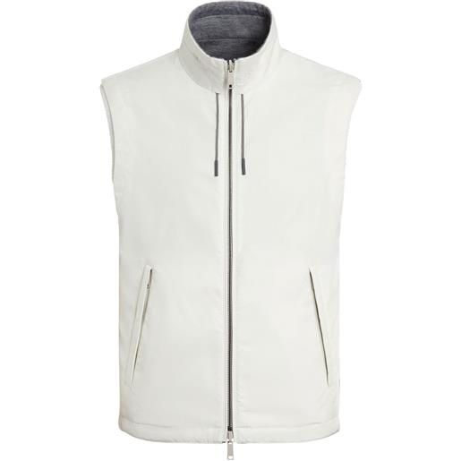 Zegna gilet reversibile zephyr - bianco