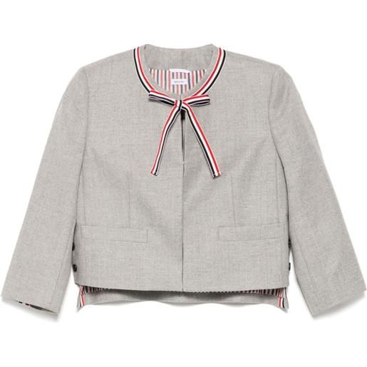 Thom Browne giacca crop - grigio