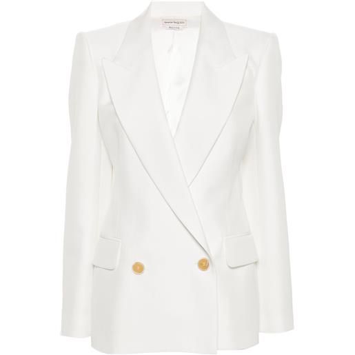 Alexander McQueen blazer doppiopetto sartoriale - bianco