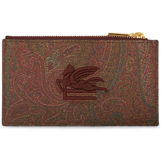 ETRO portafoglio con ricamo - marrone