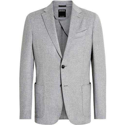Zegna blazer monopetto oasi - grigio