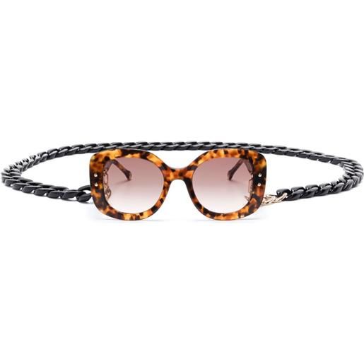 Carolina Herrera occhiali da sole oversize - marrone