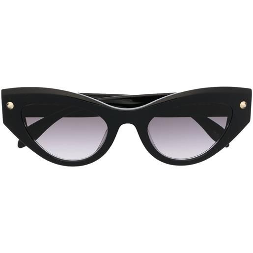 Alexander McQueen Eyewear occhiali da sole cat-eye - nero