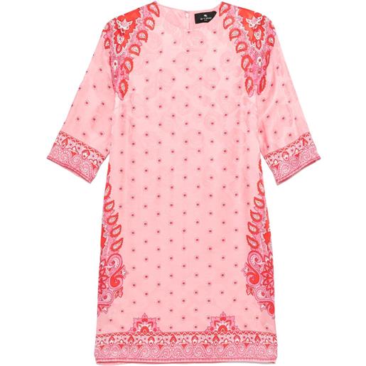 ETRO abito corto con stampa paisley - rosa