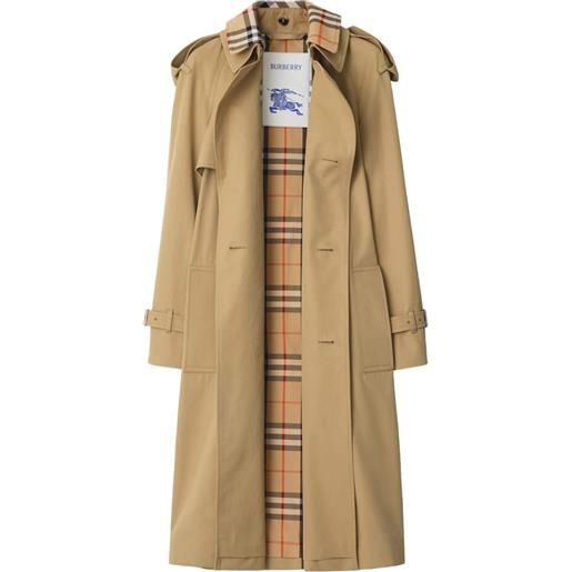 Burberry trench con revers a lancia - toni neutri