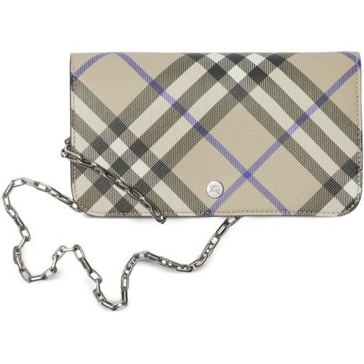Burberry portafoglio a quadri nova - toni neutri