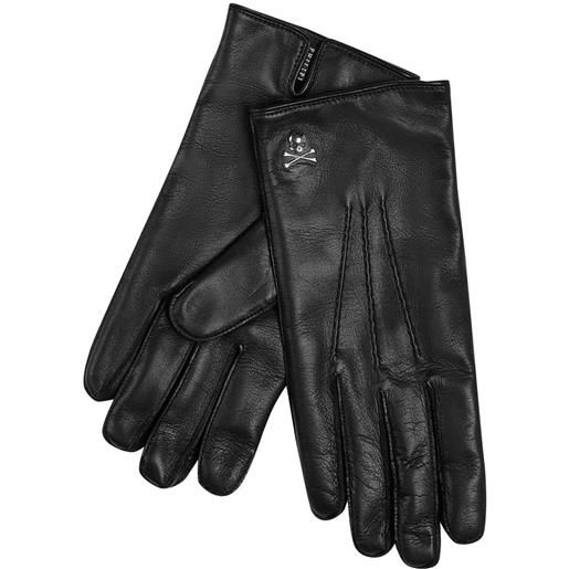 Philipp Plein guanti con applicazione - nero