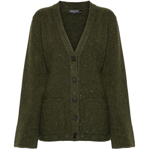 Fabiana Filippi cardigan con paillettes - verde