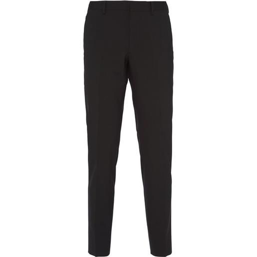 Prada pantaloni dritti in lana - nero