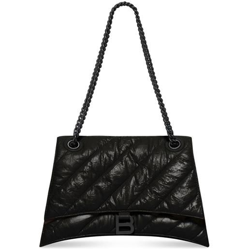 Balenciaga borsa a spalla crush media con catena - nero