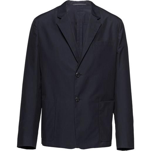Prada blazer con logo - blu