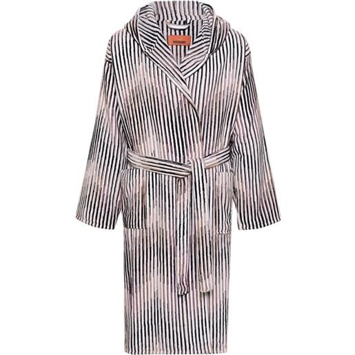 Missoni Home vestaglia con motivo a zigzag - marrone