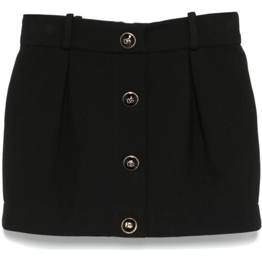 Dolce & Gabbana Kids minigonna con pieghe - nero