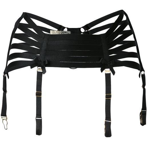 Bordelle reggicalze con reticolo - nero