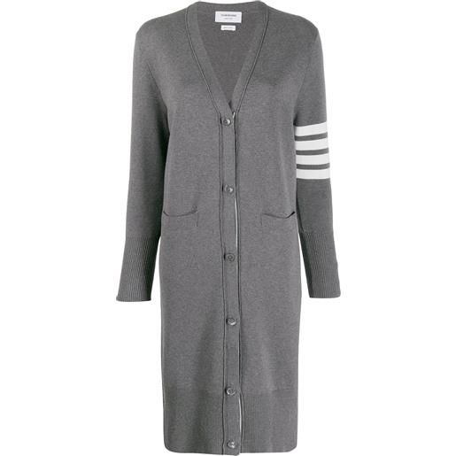 Thom Browne cardigan lungo - grigio
