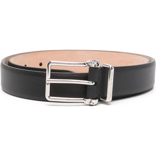 Alexander McQueen cintura con logo inciso - nero