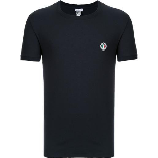 Dolce & Gabbana t-shirt con ricamo - blu