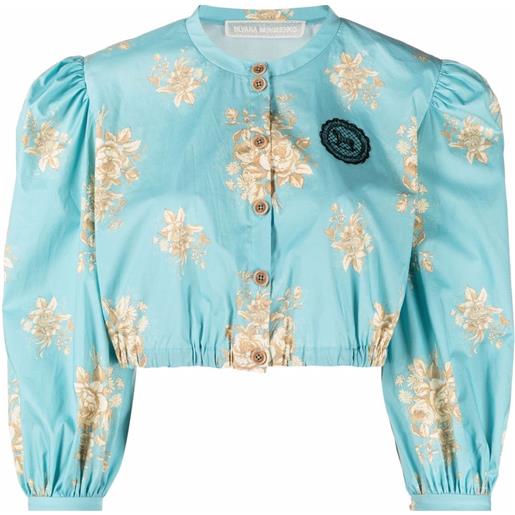 Ulyana Sergeenko blusa a fiori