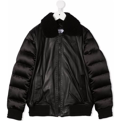 Philipp Plein Junior bomber imbottito iconic plein - nero