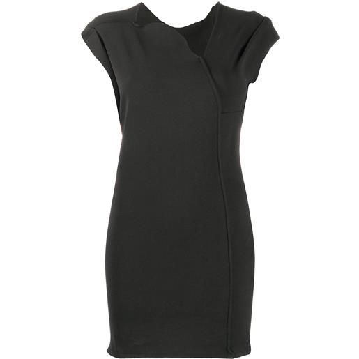 Rick Owens abito con scollo asimmetrico - nero