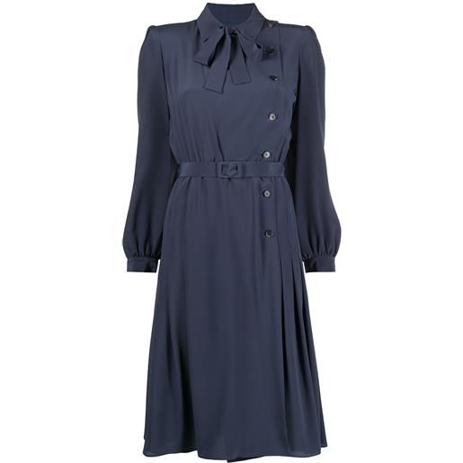 Maison Margiela abito con chiusura laterale - blu